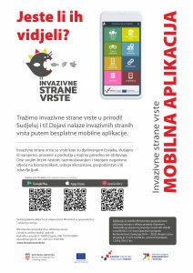Invazivne strane vrste - plakat za mobilnu aplikaciju